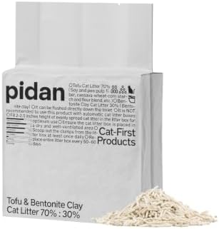 pidan Tofu Cat Litter with Bentonite,Clumping,Mix Litter Plant Based 4Pack by pidan