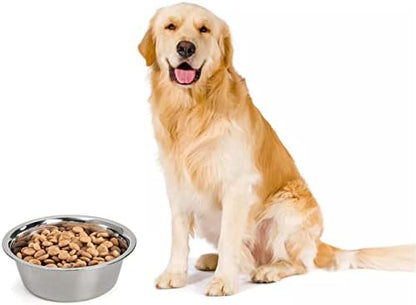 DEAYOU 4-Pack Stainless Steel Dog and Cat Bowl, Metal Food and Water Dish, 8.26" Basic Pet Feed Bowl for Large Medium Dog, 47 OZ Replacement Bowls for Elevated Stand, Dishwasher Safe - Image 6