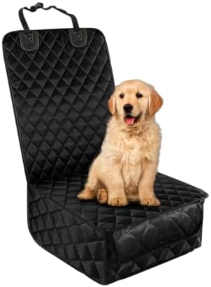 Dog Car Seat Cover for Front Seat, Waterproof & Scratch-Proof Pet Seat Protector, Nonslip Car Seat Cover for Dogs, Universal Fit for Cars, Trucks & SUVs, Standard Size by AIRUIDOG