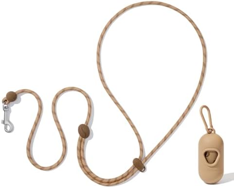 VETRESKA Crossbody Hands Free Dog Leash, 5FT Adjustable Leash (Coffee) by VETRESKA