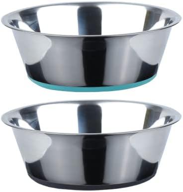 PEGGY11 Deep Stainless Steel Dog Bowls, 2 US Cup Each, 2-Pack by PEGGY11