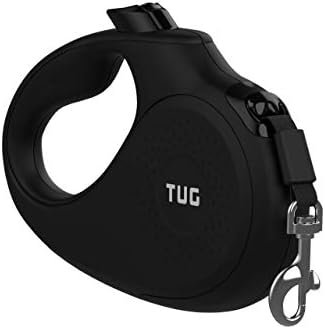 TUG Monochrome Tiny 360° Tangle-Free Retractable Dog Leash | Cat Leash | 10 ft Strong Nylon Tape (Tiny, Black) - Image 2