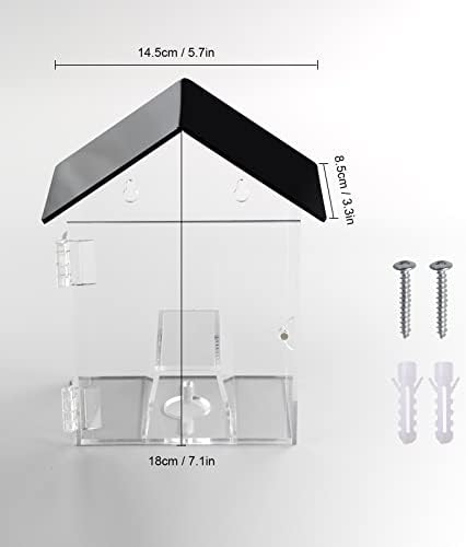 Dog Poop Bag Dispenser, Wall Mount Waterproof Outdoor or Indoor Cat Bag Dispenser Holder, Clear Acrylic Pet Waste Bag Storage Container Station for Home, Yard, Porch, Lawn, Fence (Frame House) - Image 7