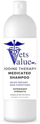 (Iodine Therapy) Helps Alleviate Scaly, Greasy, red Skin Pet Shampoo for Dogs & Cats - Grooming Essentials, Mild Cleansing Coat Wash for Clean, Fresh-Smelling Fur & Healthy-Looking Shine, 16 fl oz by HorizonAnimalCare