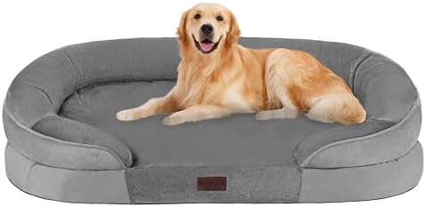 Dwanton Orthopedic Waterproof Large Dog Bed Sofa, Gel Memory Foam, 42" by DWANTON