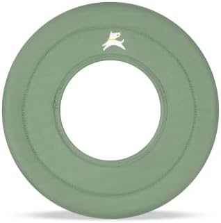 OllyDog Super Flyer Dog Flying Disc – Floating Fetch Toy for Water Play, Soft Eco-Friendly Recycled Fabric, Gentle on Teeth, 11" for Medium & Large Dogs (Olivine, 11") by OllyDog