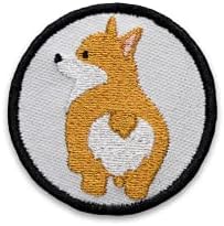 K9 Sport Sack Hook and Loop Dog Patch for Dog Carrier Backpack (Corgi - White) by K9SportSack