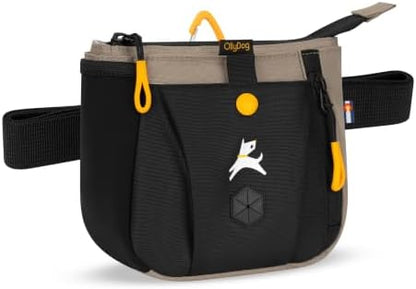 OllyDog Backcountry Day Bag | Dog Training Treat Pouch | Eco-Friendly Recycled Fabric Fanny Pack with Zipper Closure, Built-in Poop Bag Dispenser & Adjustable Waist Belt (Dune) by OllyDog