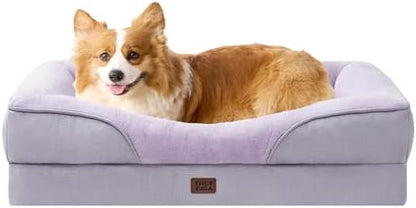 EHEYCIGA Orthopedic Dog Bed for Medium Dog, Memory Foam Dog Couch, Purple by EHEYCIGA
