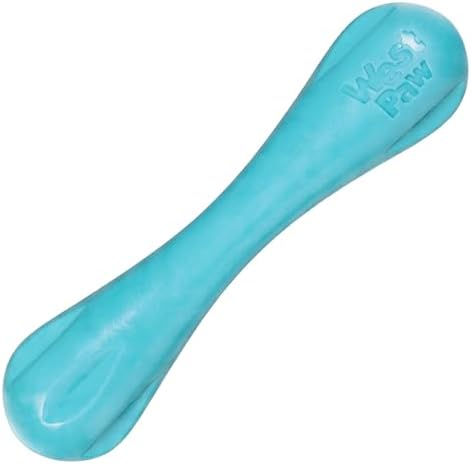 WEST PAW Zogoflex Hurley Dog Bone Chew Toy – Floatable Pet Toys for Aggressive Chewers, Catch, Fetch – Bright-Colored Bones for Dogs – Recyclable, Dishwasher-Safe, Non-Toxic, Large, Teal by WestPaw