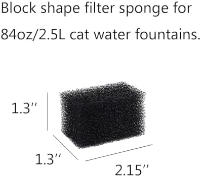 9Pack Cat Fountain Sponge Replacement Foam Sponges for Stainless Steel Fountains 84oz/2.5L Cat Water Fountain,Block Shape - Image 5