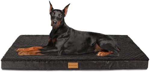 Patas Lague Orthopedic Large Dog Bed Washable Pet Sofa Mat 56''X40'' Black by PatasLague