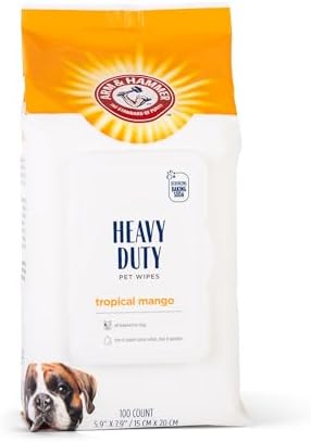 Arm & Hammer Heavy Duty Multipurpose Dog Wipes, Mango, 100 Count, 3-Pack - Image 2