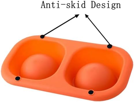 Raised Cat Bowl, No Spill Stainless Steel Elevated Food Bowls Blue - Image 2