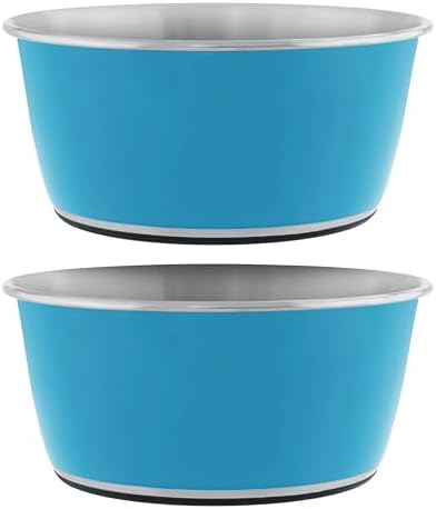 Master Pet Supply Stainless Steel Dog Bowls Set of 2 - True Blue - 16 Oz by MasterPetSupply