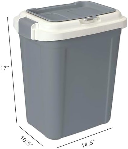 Airtight Pet Food Grey Storage Container, 23 Qt - Image 4