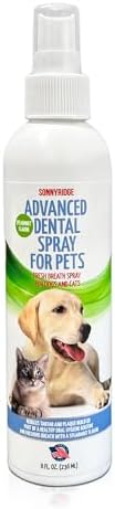 Dog Dental Spray Removes Tartar, Plaque and Freshens Breath Instantly. The Most Advanced Dental Spray for Healthy Teeth, Gums and Oral Health Care for Your Dog, Cat or Pet - 1-8 oz. Bottle by Sonnyridge