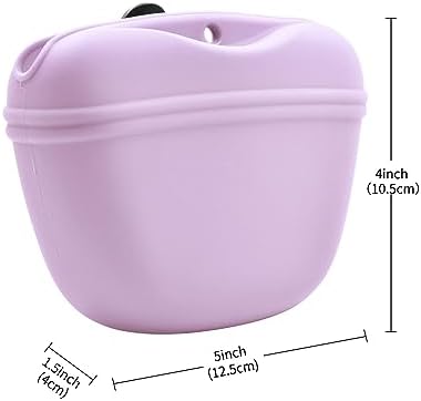 AUDWUD Silicone Dog Treat Pouch with Clicker Magnetic Closure Secure Clip - Image 5