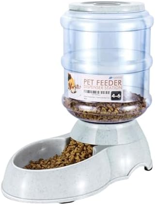 Flexzion Gravity Pet Feeder, Dog and Cat Food Dispenser, 1-Gallon Capacity by Flexzion