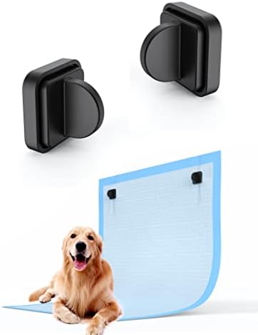 Pee Pad Holder for Dogs Potty Training Pad Magnetic Wall Holder for Leg-Lifting Dogs & Marking in The House Compatible with Any Size of Puppy Pee Pads (Black) by ZZHDESBY