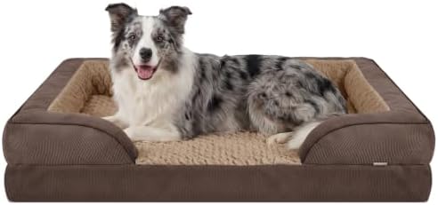 INVENHO L Plus Orthopedic Dog Bed for Large Dogs, Washable Dog Sofa with Egg-Crate Foam, Waterproof Lining and Non-Skid Bottom by INVENHO