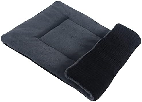 Reversible Dog Bed Mat with Plush and Corn Velvet,Soft Warm Pet Cushion, Dual Purpose Washable Sleeping Mattress Bed for Small Medium Large Dog and Cat XB004 (42"x28", Dark Grey) by Vetasac