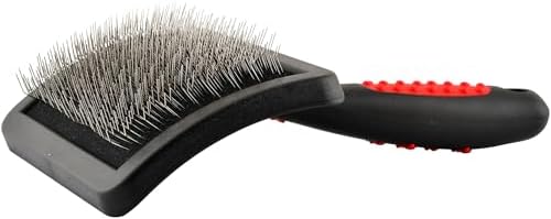 Jeffers Soft Pin Universal Slicker Brush for Dogs & Cats, Grooming Brush for Sensitive Skin, Remove Mats, Loose Fur, & Dead Hair, Tangle Detangler, Safe Grooming Tool - Large 4½" x 3-3/8" by Jeffers