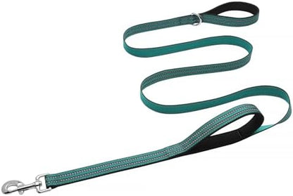 Hikiko 6FT Dog Leash with 2 Padded Handles Reflective,Dark Green by Hikiko