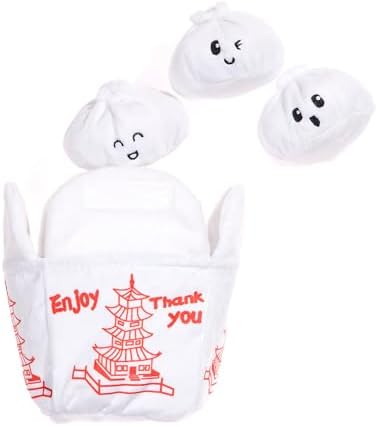 BarkBox Andi's Dumplings 4-in-1 Interactive Plush Dog Toy by BARK