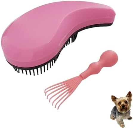 Puppy Brush for Small Dogs - Soft Dog Brush (Pink) by MAEELOU