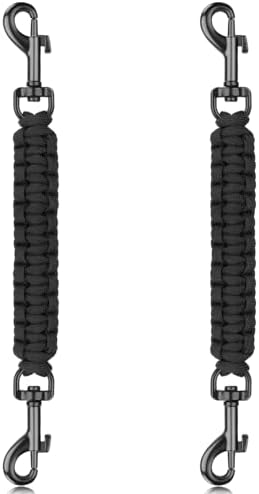 YUEPET 2 Pack Dog Collar Safety Clips, Handwoven Double-Ended Backup Clips by YUEPET
