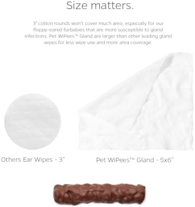 Gland Pet WiPees™ – 100 Wipes for Dogs & Cats Glands, All Natural Dog Anal Gland Cleaning, Cat Butt Wipes, Odor-Fighting Daily Gland Care (Natural, 100ct) - Image 4