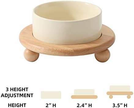 Havniva Raised Cat Bowl 5.1” Elevated Ceramic Cat Food and Water Bowl - Image 2