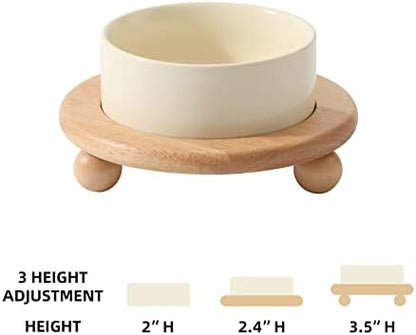 Havniva Raised Cat Bowl 5.1” Elevated Ceramic Cat Food and Water Bowl - Image 2