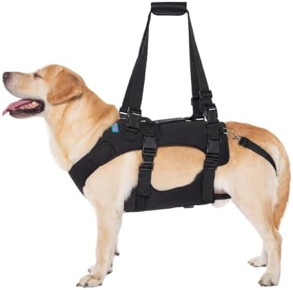 Dog Lift Harness, Rehabilitation Lifts Vest for Dogs, Support & Recovery Sling, Adjustable Breathable Lifting Straps for Old, Joint Injuries, Arthritis, Paralysis Dogs Walk (L, Black) by yrenoer