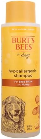 Burts Bees for Pets Hypoallergenic Dog Shampoo, Shea Butter Honey, 16 Fl Oz by BurtsBeesforPets