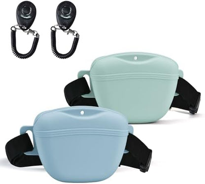 AUDWUD Magnetic Silicone Dog Treat Pouch with Adjustable Belt by AUDWUD
