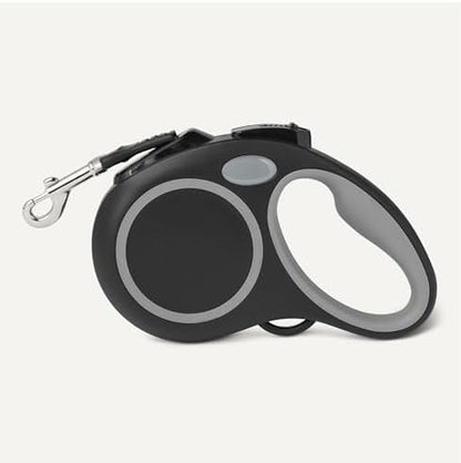 Amazon Basics Reflective Retractable Dog Leash, 16.4 Ft Tape Leash for Dogs Up to 55 Lbs, Non-Slip Comfort Grip, Quick-Lock, Medium, Black - Image 3
