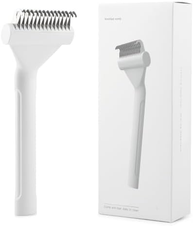 Cat Brush, Pet Hair Removal Tool, Lightweight Deshedding Dog Brush,Cat Brushes for Indoor Cats,Dematting Comb for Dogs Cats,Remove Loose Hair,Pet Grooming Undercoat Rake(White) - Image 2
