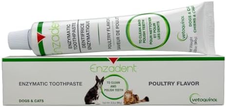 Enzadent Enzymatic Toothpaste - Poultry-Flavored Paste for Cats & Dogs - Supports Healthy Teeth, Gums & Fresh Breath - Easy-to-Use Dental Care - 3.2 oz by Vetoquinol
