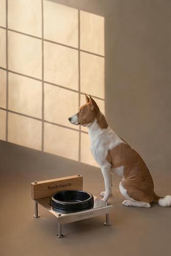 Raised Cat Food Bowl, Elevated Feeder with Ceramic Cat Bowl and Hand Polisher 304 Stainless Steel Stand,7 OZ Elevated Cat Bowls for Cats and Puppies - Image 6