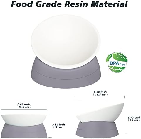 Ravitat 4Pcs Elevated Cat Food Bowl - Adjustable, Anti-Slip & Anti-Noise, Protects Pet's Spine, Thickened Plastic, 17 Oz - Image 4