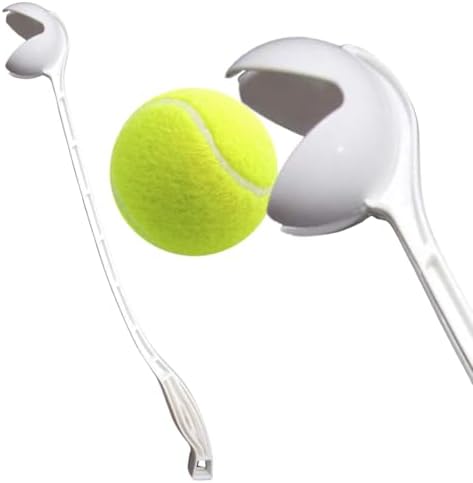 AnNafi Speed Arm Cricket Practice Launcher & Ball Pickup | Dog Thrower | Fetch & Fold Set | Cricket Equipment (With Tennis Ball, White) by AnNafi