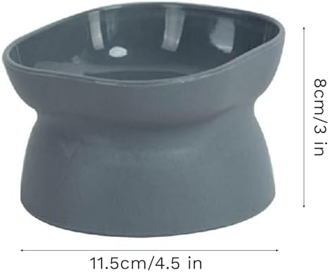 Cat Food Bowl,Cat Bowls for Indoor Cats,1 Count Grey Double-Sided Available - Image 2