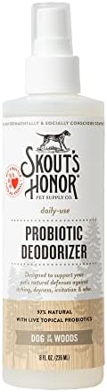 SKOUT'S HONOR Probiotic Dog Deodorizing Spray - Dog of the Woods, 8 oz by SKOUTSHONOR