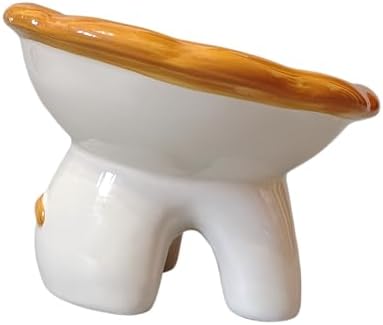 Lion Themed Tilted Ceramic Pet Bowl - High-Raised Cat/Dog Dish, 15° Anti-Regurgitation, 120g Large Capacity - Image 4