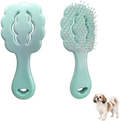 Cloud-Shaped Soft Bristle Small Dog Brush, Puppy Essentials (Sky Blue) by PetJoyHaven