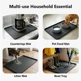 MateeyLife Silicone Waterproof Mat for Dog & Cat Food Mat 19"X12" - Image 5