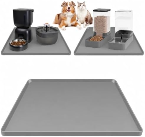 Silicone Pet Fountain Mat for Cat Water Fountain, Gray, 16" L x 16" W by Unknown