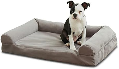 Happy Hounds Luna Sofa Dog Bed, Gray, Medium (29" x 20") by HappyHoundsPetBeds